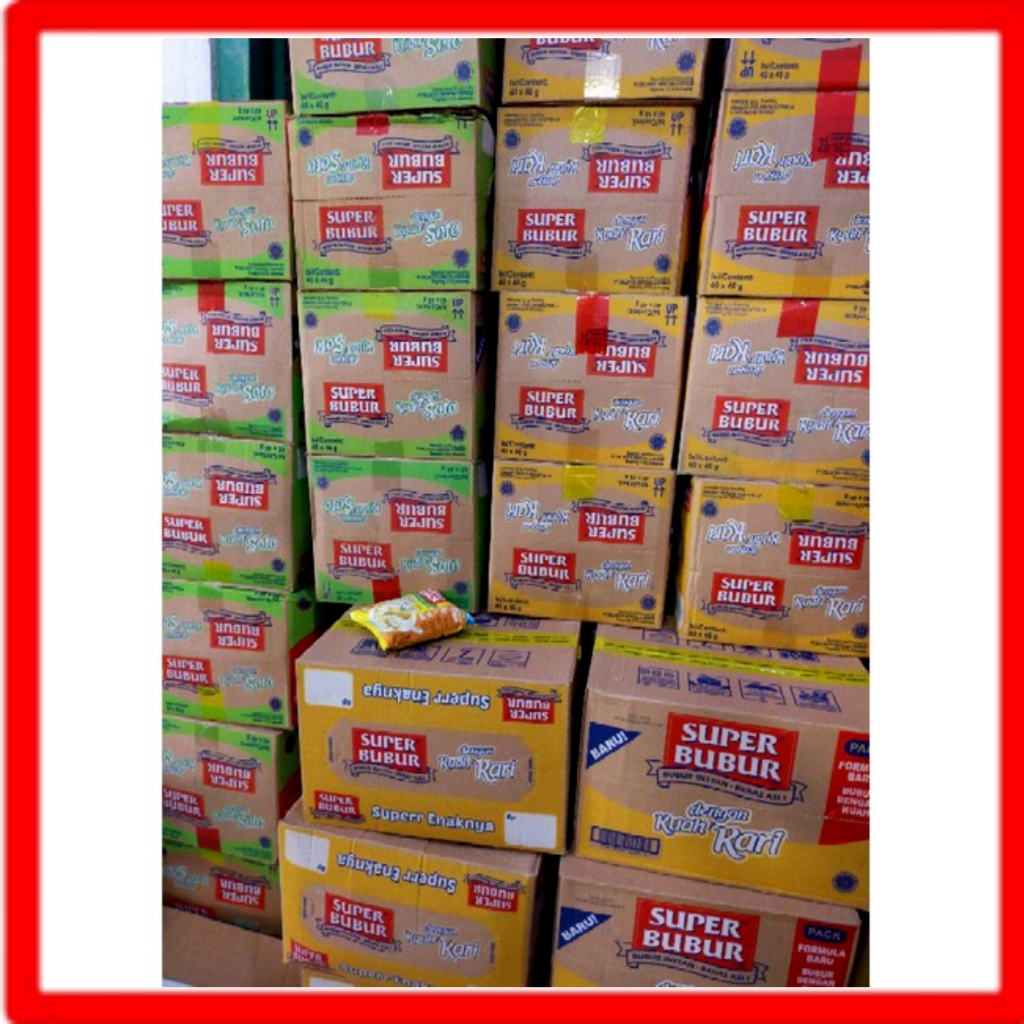 

1 DUS SUPER BUBUR RASA AYAM KUAH KARI KUAH SOTO ISI 40 PCS 45 GRAM