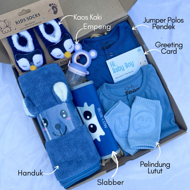 [A0982]HAMPERS GIFTBOX BAYI LAKI LAKI/HAMPERS BEWBORN/HAMPERS SET UNTUK BAYI/KADO LAHIRAN/KADO BAYI