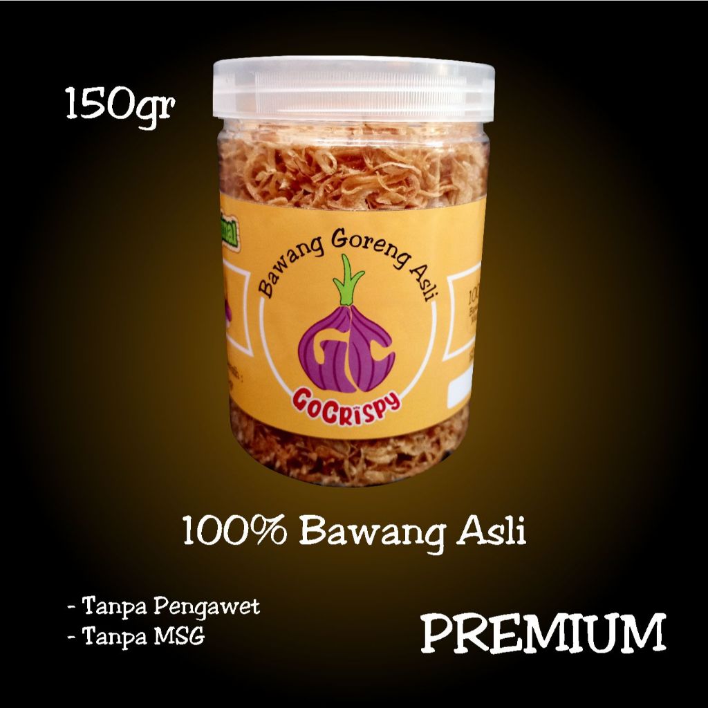 Bawang Goreng Premium - 100% Bawang Asli 150gr