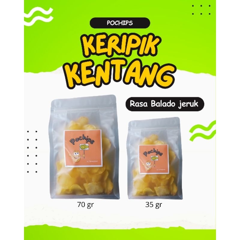 

Pochips keripik kentang (Rasa balado jeruk)