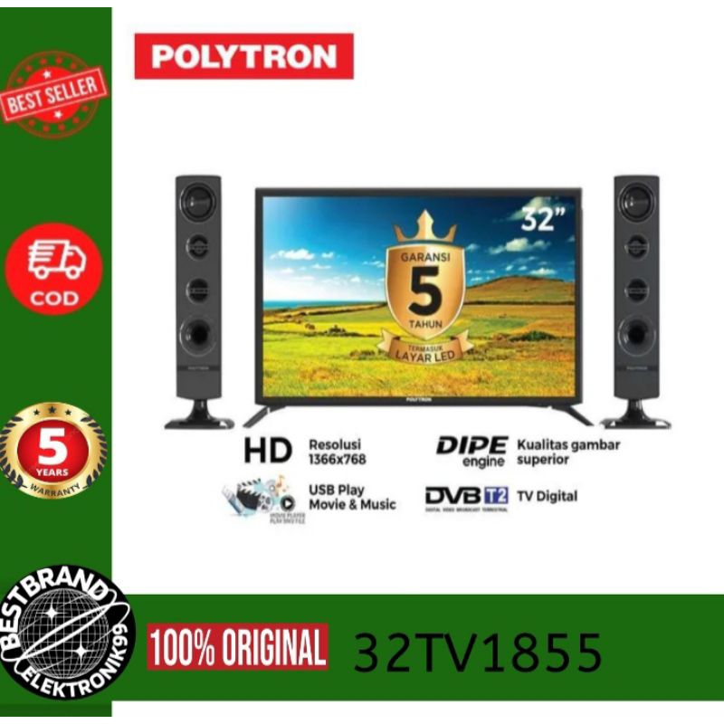 POLYTRON 32INCH CINEMAX DIGITAL TV PLD32TV1855 / 32TV1855 / 32 TV 1855
