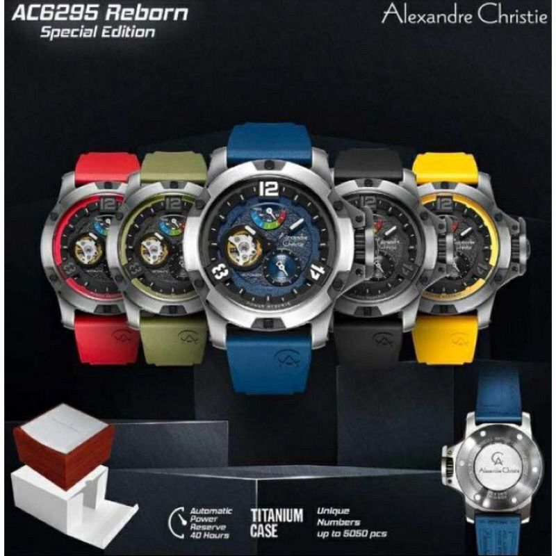 AC 6295 Jam Tangan Pria Outomatic Original ALEXANDRE CHRISTIE  AC 6295