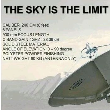 Parabola Dish 8 Feet Solid