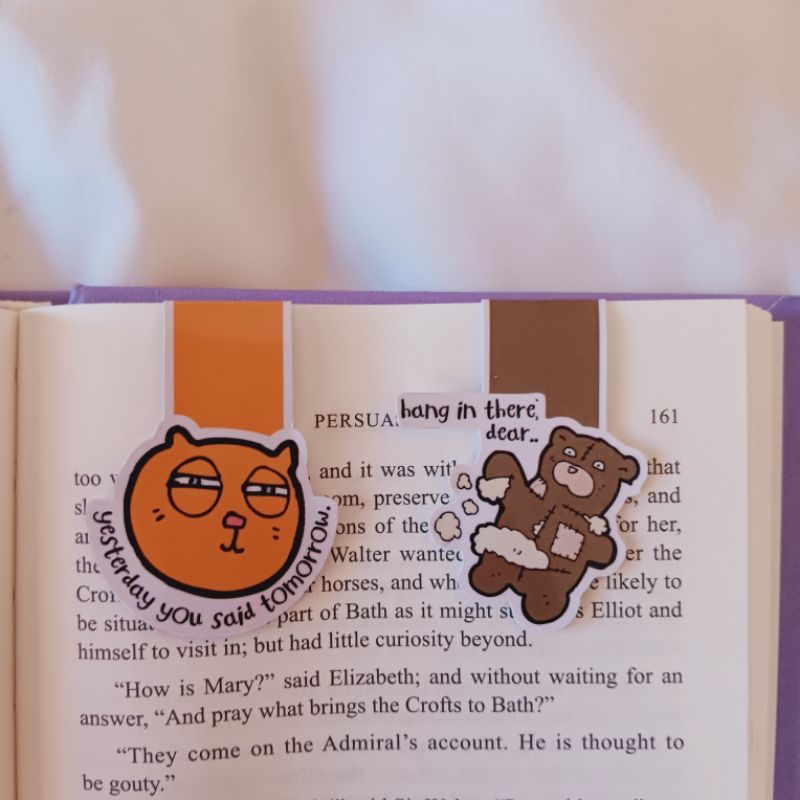 

pembatas buku magnet / magnetic bookmark skeptic cat