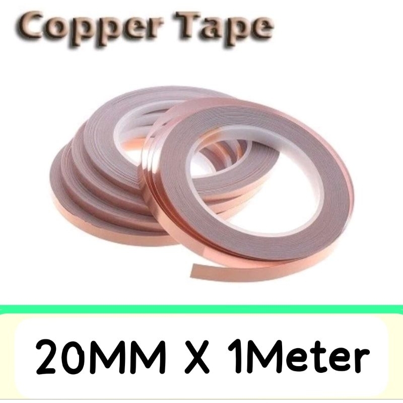 Foil tape tembaga kondusif 20mm X 1 meter