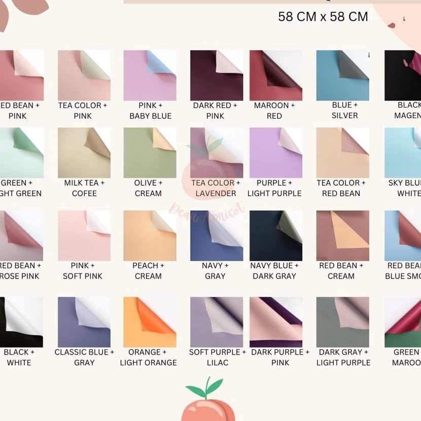 

HJ6 2 LEMBAR FLOWER WRAPPING BI COLOR CELLOPHANE WATERPROOF KERTAS BUKET BUNGA PACK SEWARNA