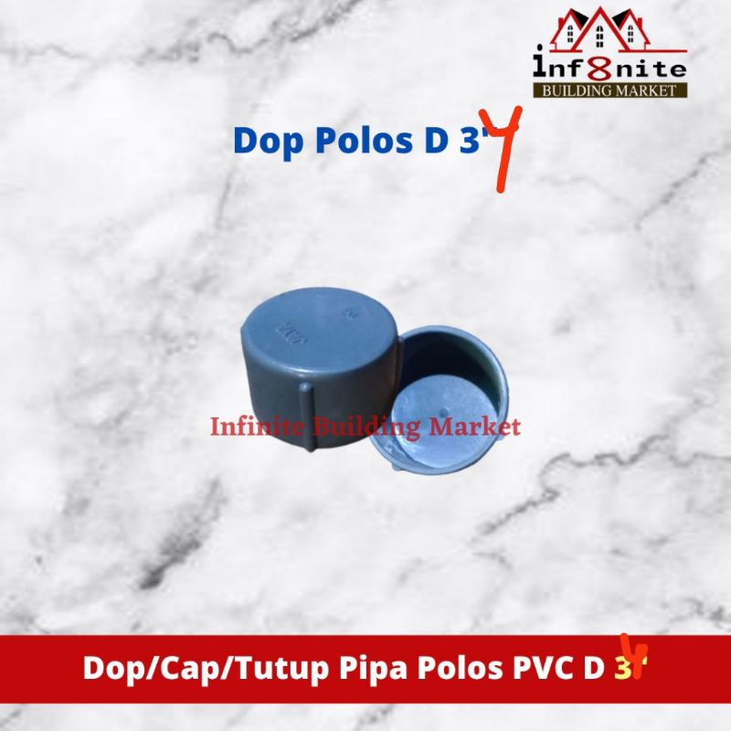 Dop PVC D 4 Inch Cap Tutup Pipa Polos Tanpa Drat 4"