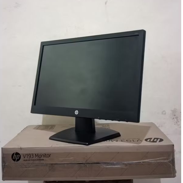 MONITOR LED HP 19 INC TYPE V193 LENGKAP DUS LIKENEW