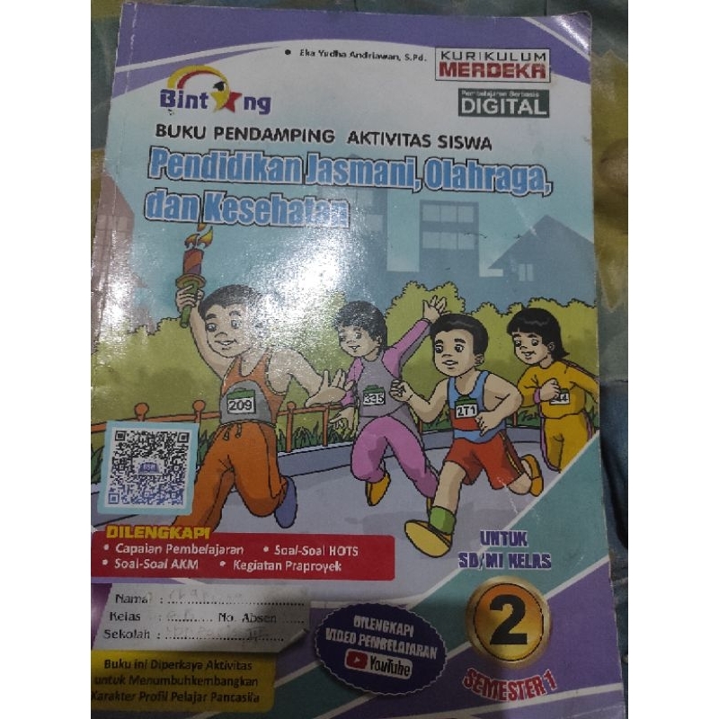 0Buku PJOK Bintang kurikulum merdeka SD kelas 2 semester 1