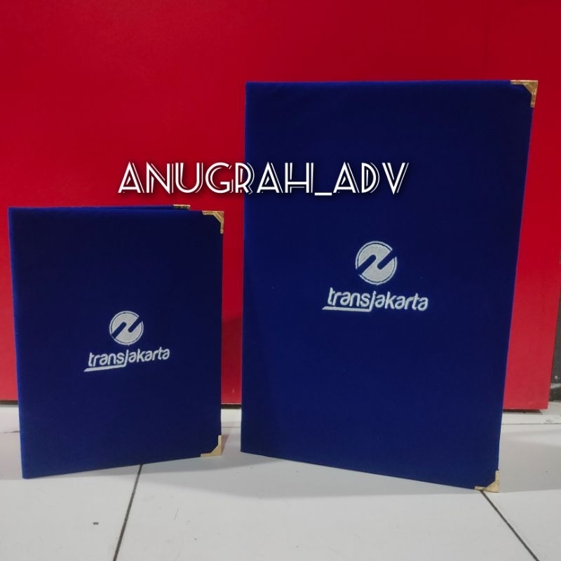 

map bludru map kantor custom logo dan tulisan bordir - TRANSJAKARTA