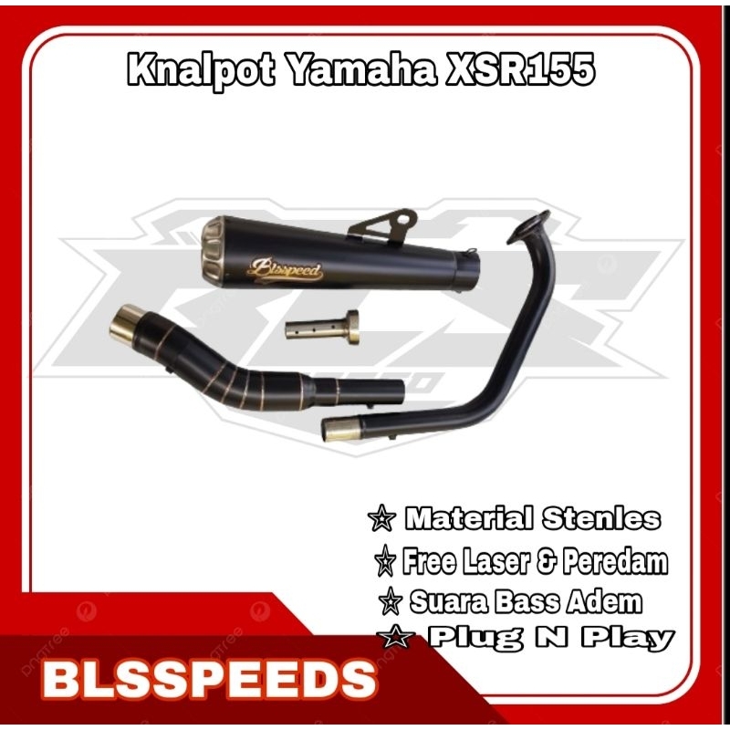 Knalpot Yamaha XSR155 Custom Xsr155 Black Coating