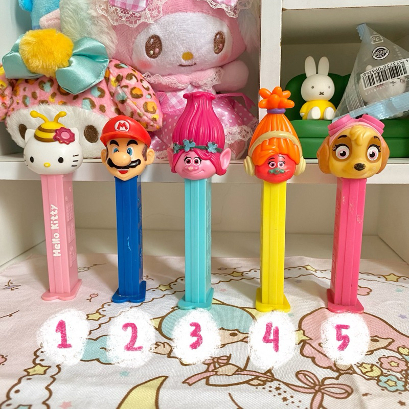 [READY] PRELOVED FIGURE PEZ CANDY DISPENSER TROLLS HK MARIO PAW PATROL