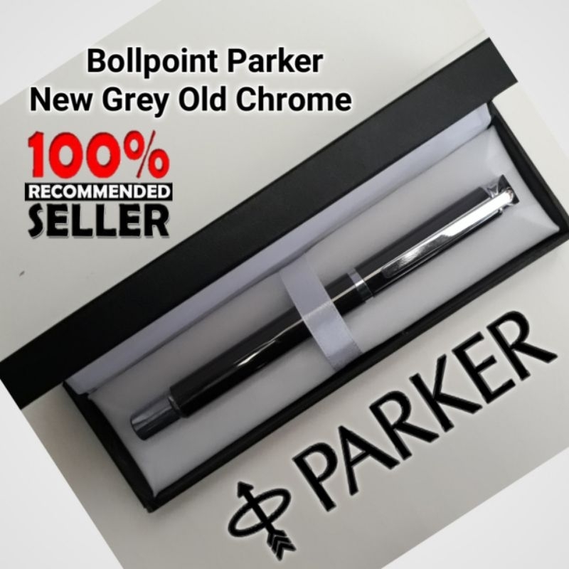 

Bulpoint Parker New Grey Old Chrome Free Grafir Nama/Logo + Box Exclusive