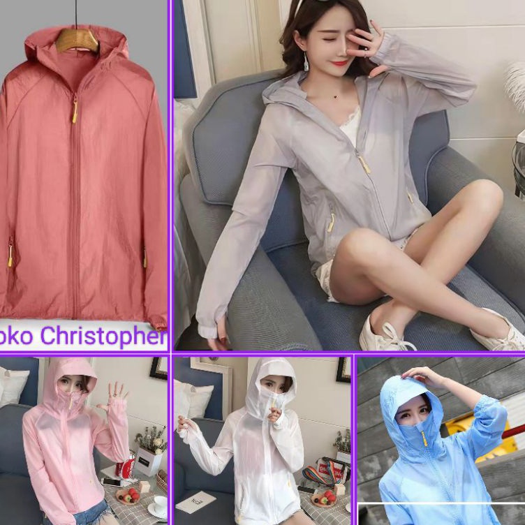 Order Sekarang  Jaket anti UV Jaket olahraga Jaket sepeda Jaket Parasut Tipis Jaket Wanita