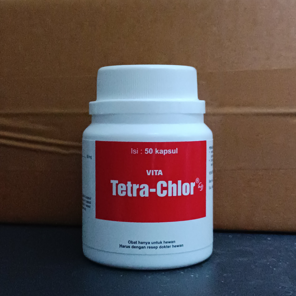 TETRA CHLOR ISI 50 KAPSUL OBAT PENYAKIT AYAM BURUNG DAN IKAN