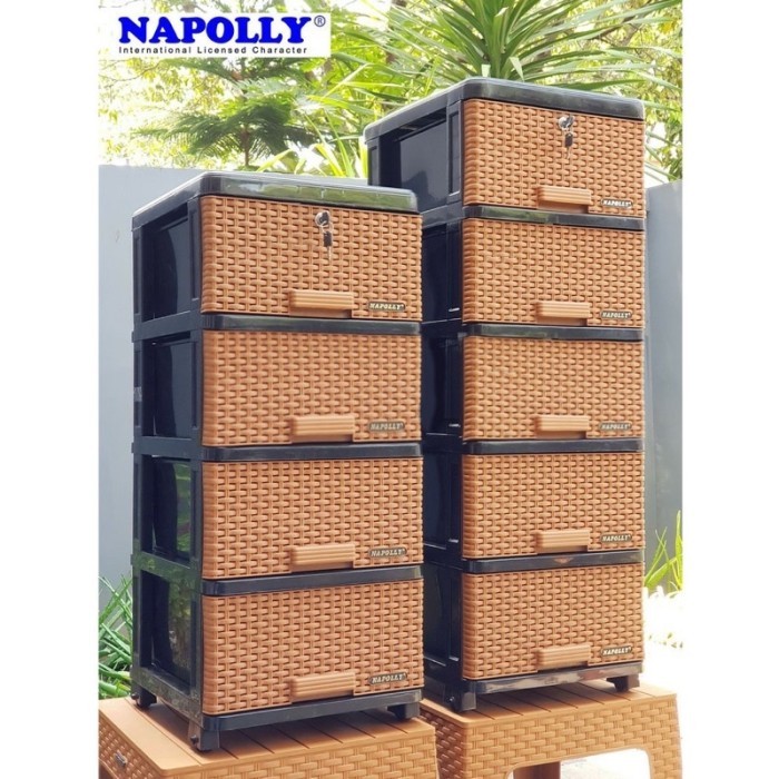 Napolly Contac 400 K1 / Contac 500 K1 - Rak Laci Napolly 4 susun 5 susun (Kunci + Roda) BATAM
