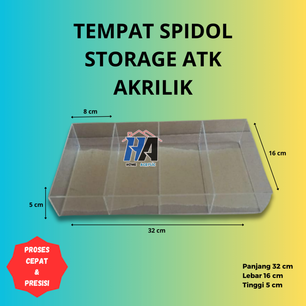 KOTAK SPIDOL AKRILIK BOX ATK AKRILIK PENYIMPANAN PENSIL PULPEN BOK SERBAGUNA MULTIFUNGSI AKRILIK STO