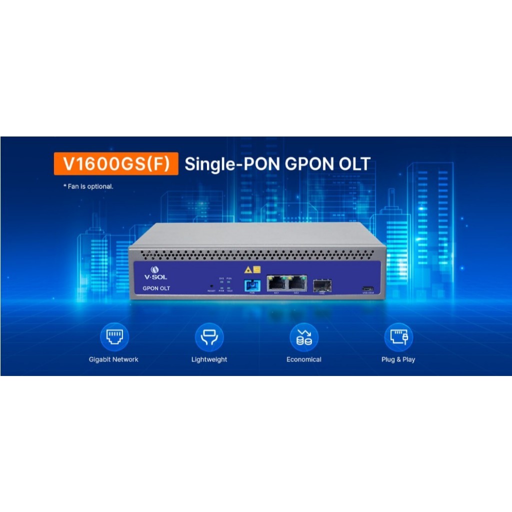 OLT GPON VSOL V1600GS-F Single GPON OLT