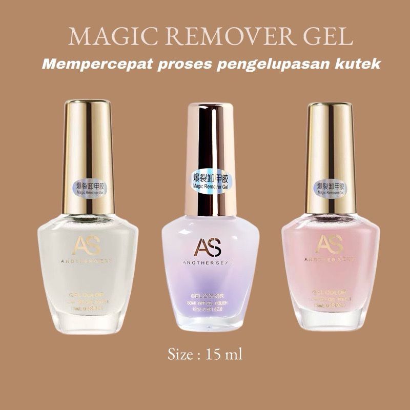 AS Magic remover gel penghilang kutek gel remover nail gel remover nail polish