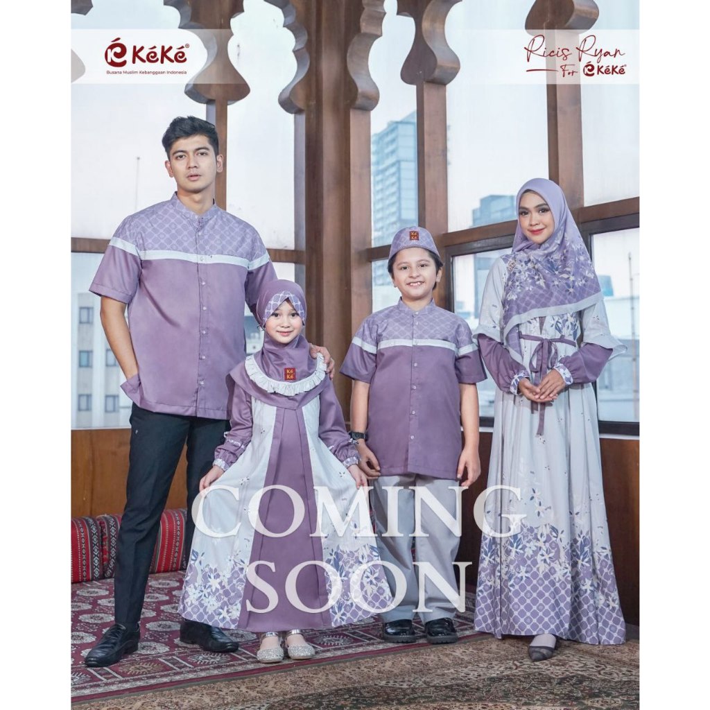 AURORA SERIES GRAPE UNGU TARO RIA RICIS FOR KEKE BY KEKE BUSANA GAMIS DEWASA KOKO DEWASA GAMIS ANAK 