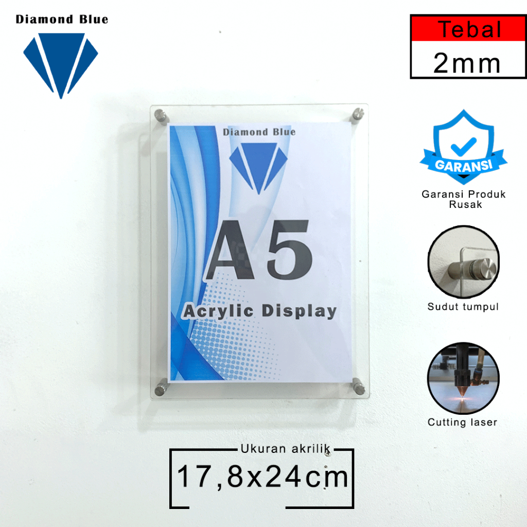 

Papan iklan akrilik A5 Papan display