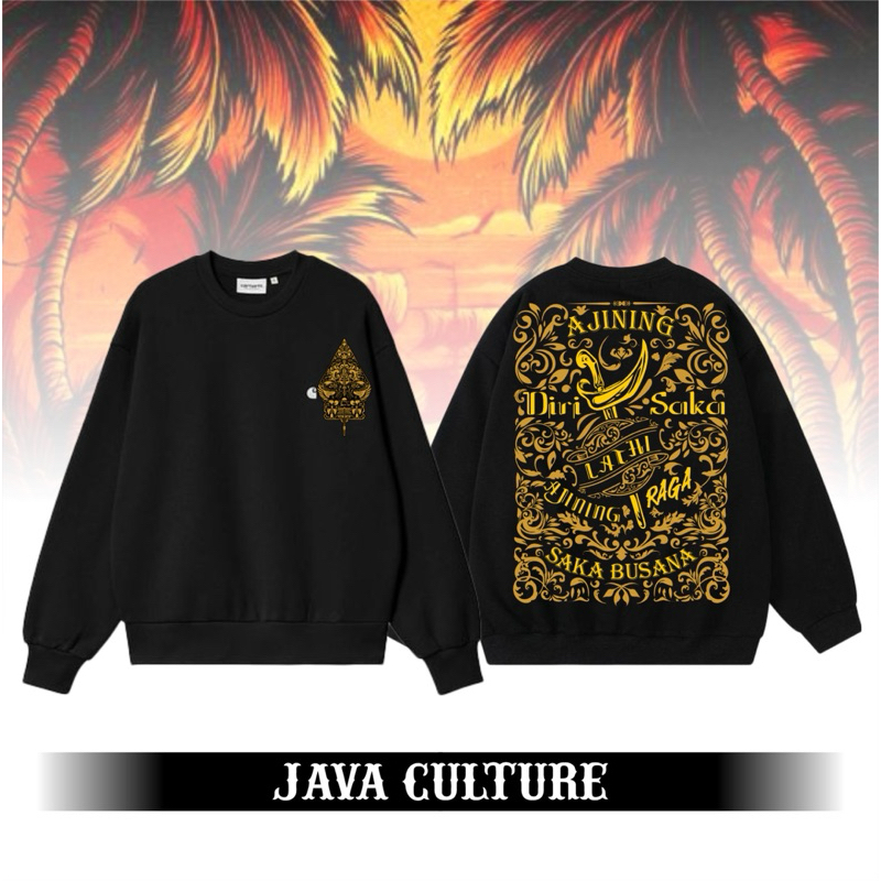 Sweater Ajining Diri Saka Lathi Ajining Raga Saka Busana Sablonan Depan Belakang By Sun Distro