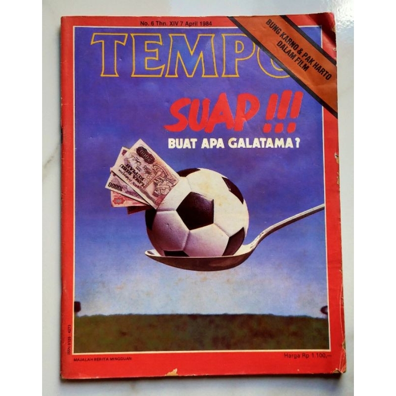 Majalah Tempo lama 7 April 1984 : Bola Suap  Galatama - kolom Gus Dur - Umar Kayam - John Lennon