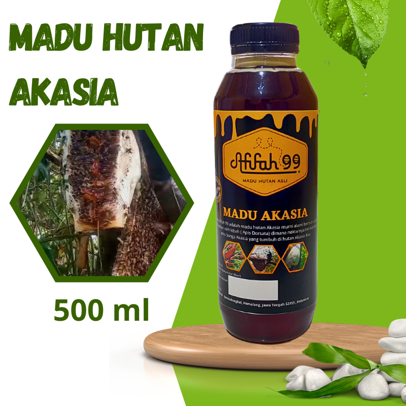 

Madu Hutan Akasia Afifah 99 (500 ml) Madu Akasia - Madu Hutan Asli Murni Raw Honey