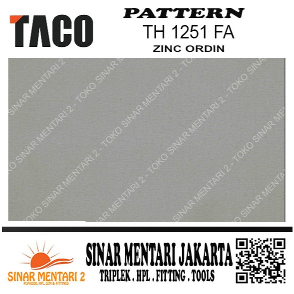 TACO HPL PATTERN TH 1251 FA ZINC ORDIN