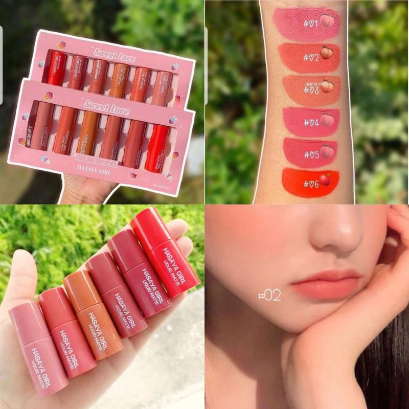 [ 6 Pcs ] Lipgloss Hasaya Girl  Sweet Love / Lipgloss Isi 6