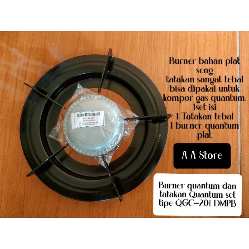 1 SET TATAKAN KOMPOR GAS QUANTUM + BURNER MATAHARI QGC-201 DMPB / KOMPOR GAS 1 TUNGKU