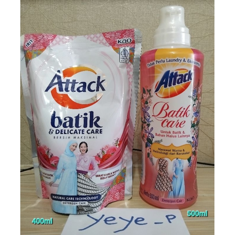Attack Batik Care Deterjen Cair [400mL/ pouch] [500ml botol]