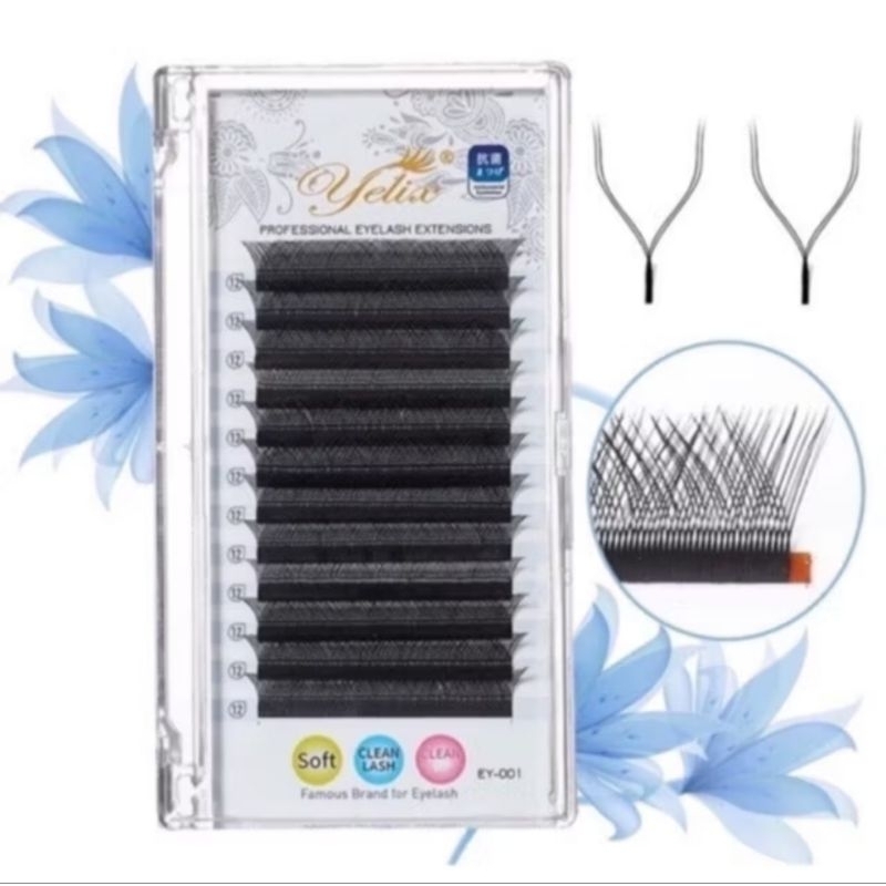 Yelix Y YY  shape W eyelash extension halus bercabang lembut bulumata tanam bulu mata