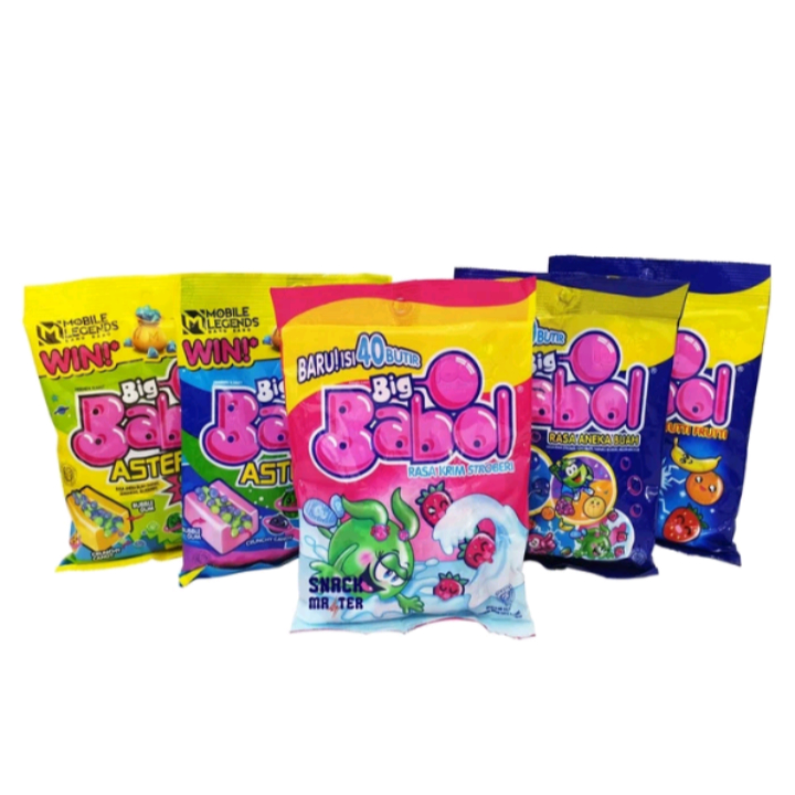 

permen big babol chupa chups aneka buah krim stroberi futti frutti