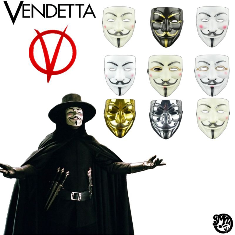 Topeng Hacker Topeng Vendetta Topeng ANONYMOUS COSPLAY