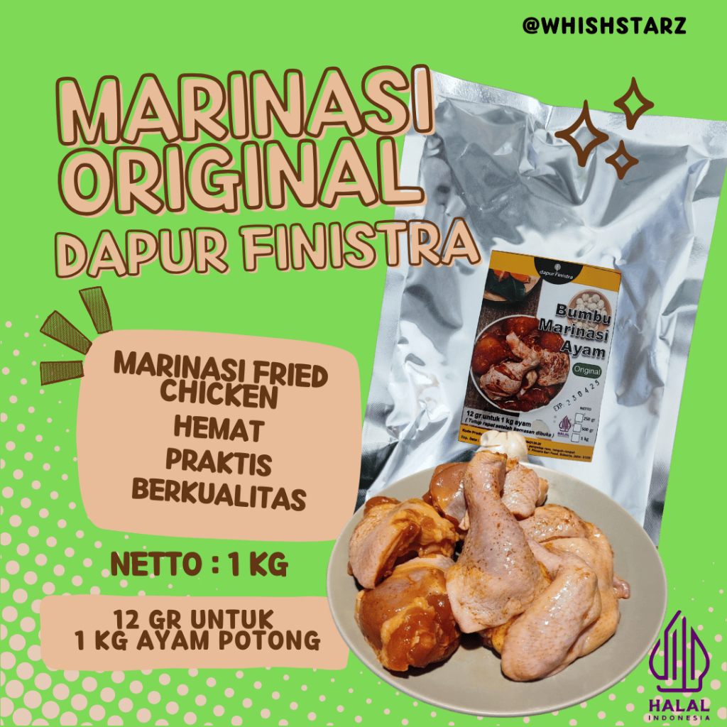 

Marinasi Original Fried Chicken 1 kg (Ayam Goreng) Dapur Finistra