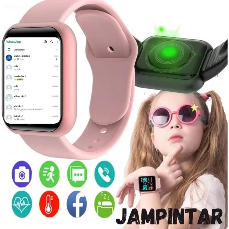 JAM TANGAN HP PINTAR SMARTWATCH ANAK PEREMPUAN LAKI LAKI TERBARU ANDROID ANTI AIR