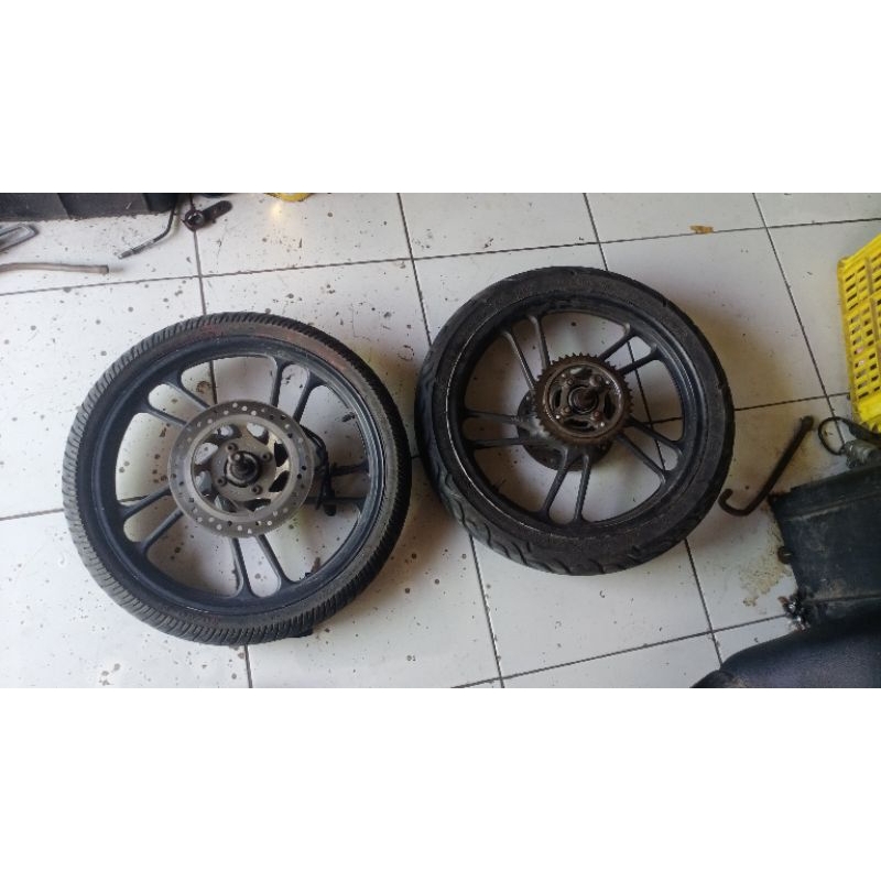 Velg cs1 velg Supra 125 doubel disk full set velg racing Enkei cb Honda doubel disk