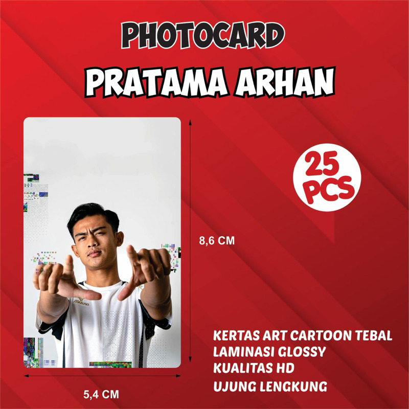 Photocard Pratama Arhan Timnas Isi 25 | Photocard Murah