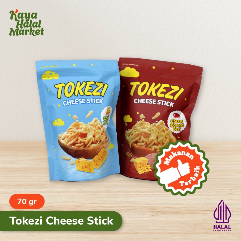 

Tokezi Stick Keju Gurih Crispy Premium Cemilan Sehat Keluarga 70gr Kaya Halal Market