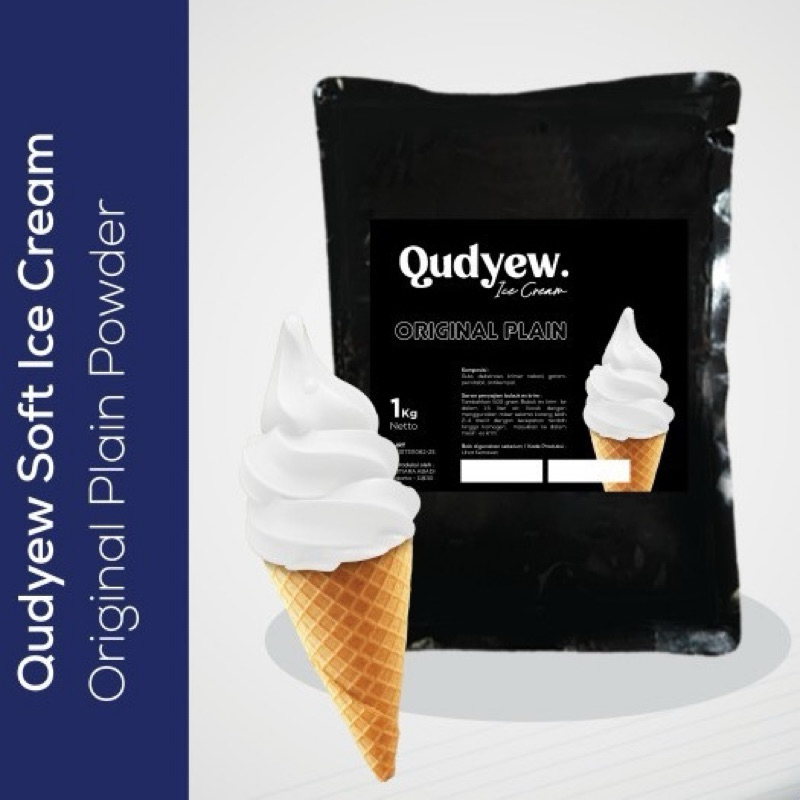 

Bubuk Ice Cream PLAIN Soft Ice Qudyew 1kg