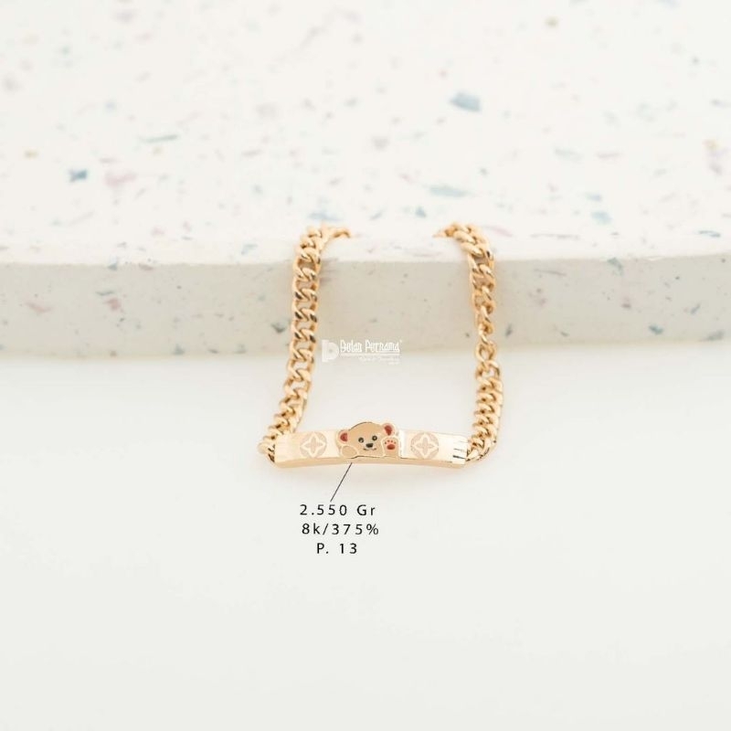 Gelang rantai anak plat emas muda 8K 8073395