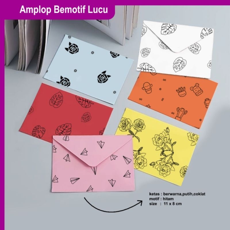 

Amplop motif lucu / amplop custom ukuran a7