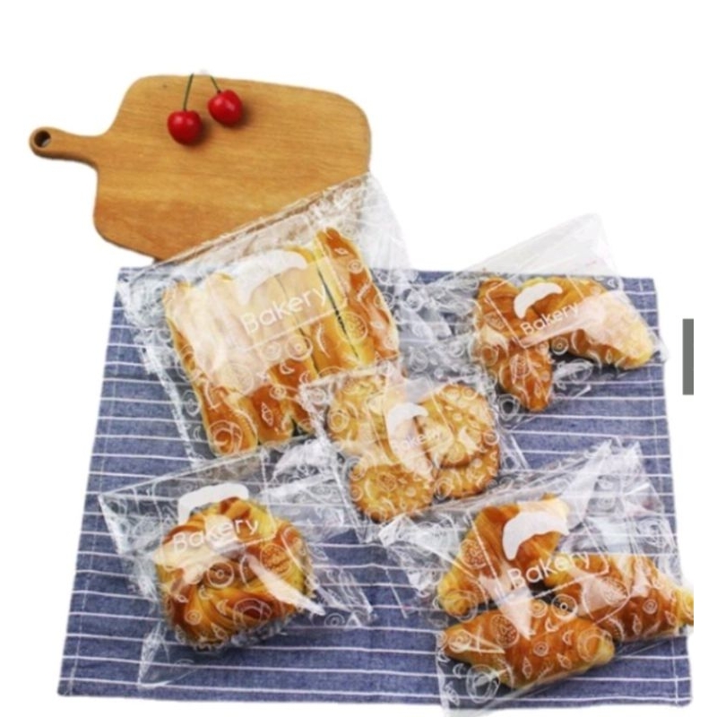 

100pcs plastik opp serbaguna donut kue berbagai ukuran / plastik seal