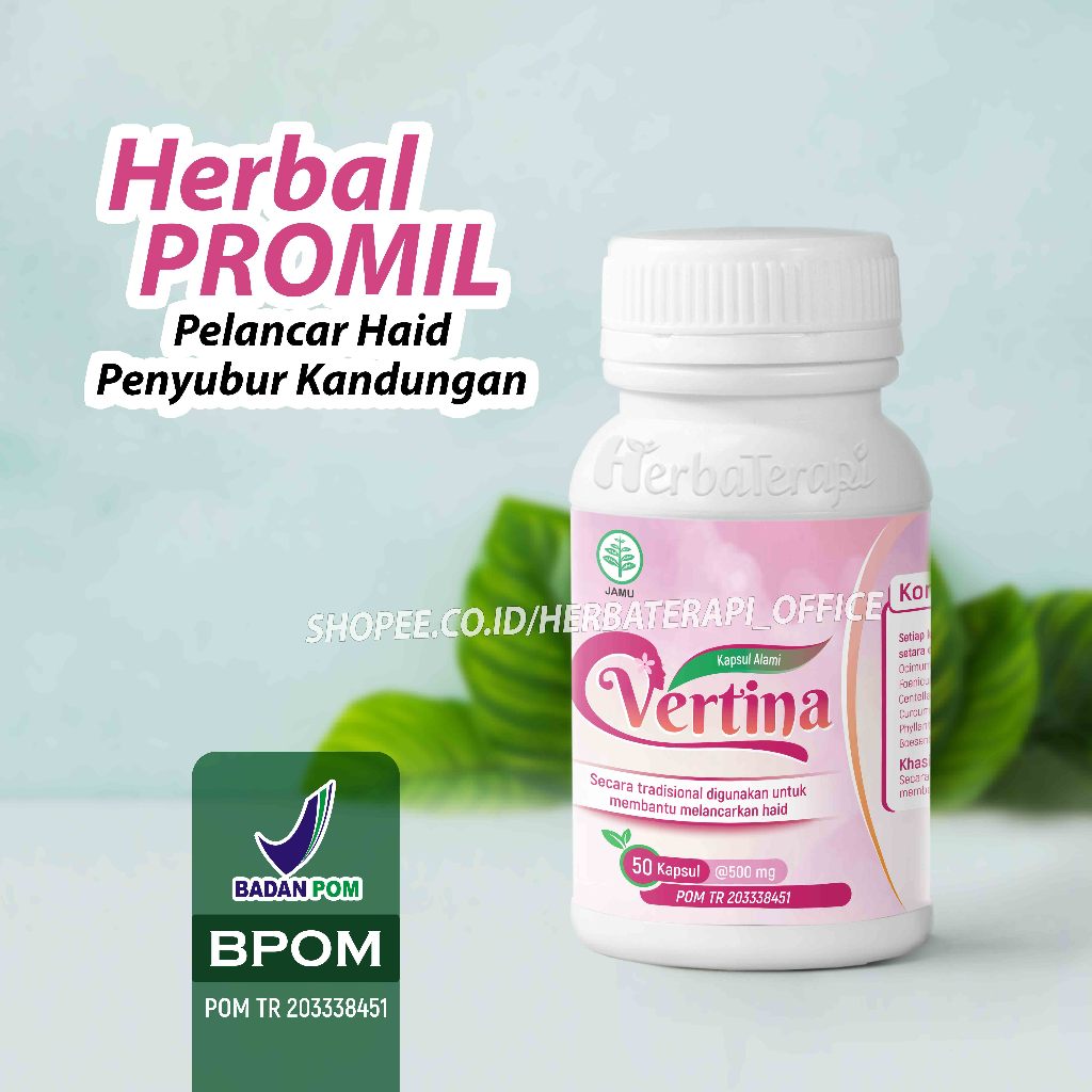 Vertina Obat Telat Dateng Bulan Pelancar Haid Nyeri Haid Menstruasi PCOS penyubur kandungan