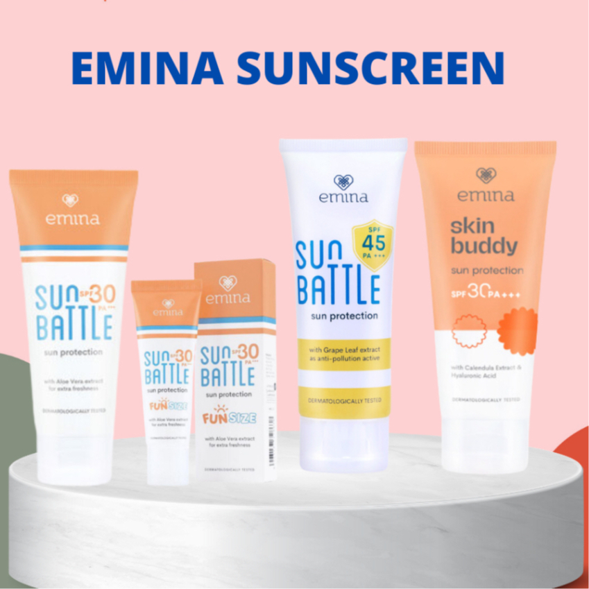 Sunscreen Emina SPF 30 PA +++//SKIN BUDDY//SUN BATTLE SPF 50 PA++++