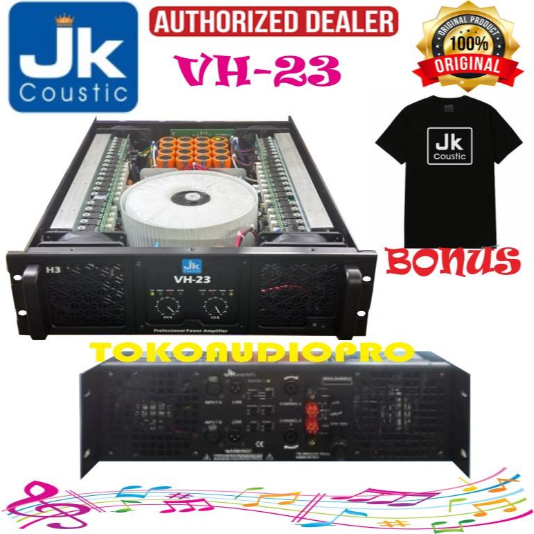 Power Jk Coustic VH-23 2 Channel Power Amplifier Jk Coustic VH23