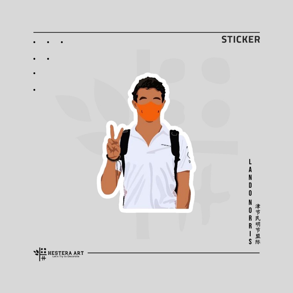 

Stiker Formula 1 F1 Sticker Vinyl Doff Laminasi | Lando Norris