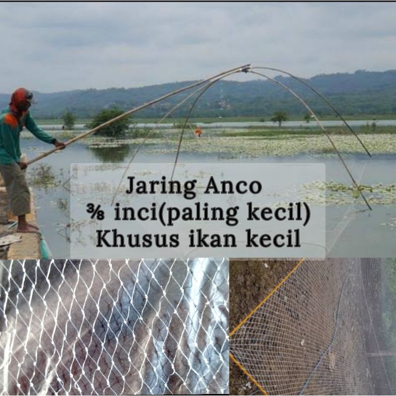 jaring anco/penangkap ikan tradisional/jaring ⅜ inci/khusus penangkap ikan kecil