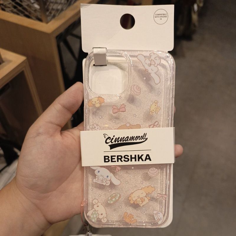 Bershka Clear Glitter Sanrio Cinnamoroll Case Casing Iphone 11 XR 13 14 15 Iphone13 Iphone11 IphoneX